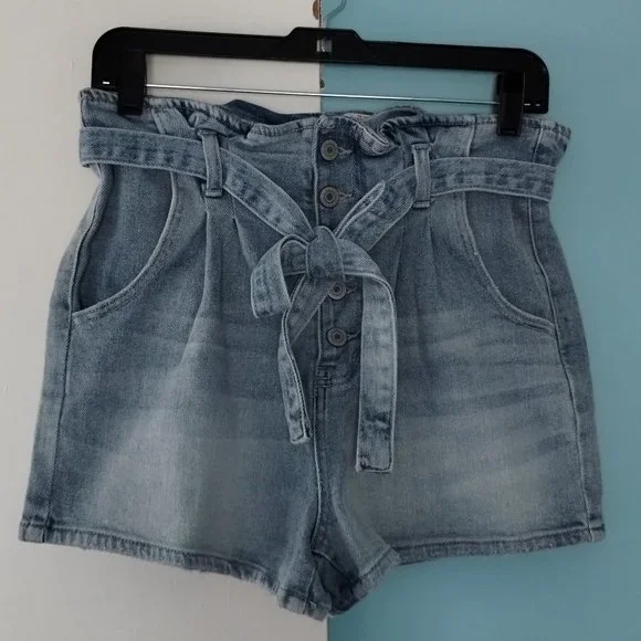 SO Paperbag Waist High Rise Vintage Mom Shorts - Picture 5 of 11